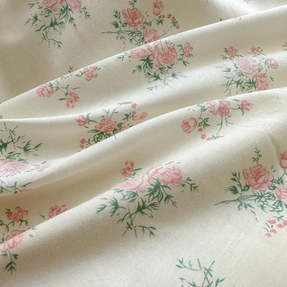 Twin XL Duvet Cover Set (Pink & Cream Floral)